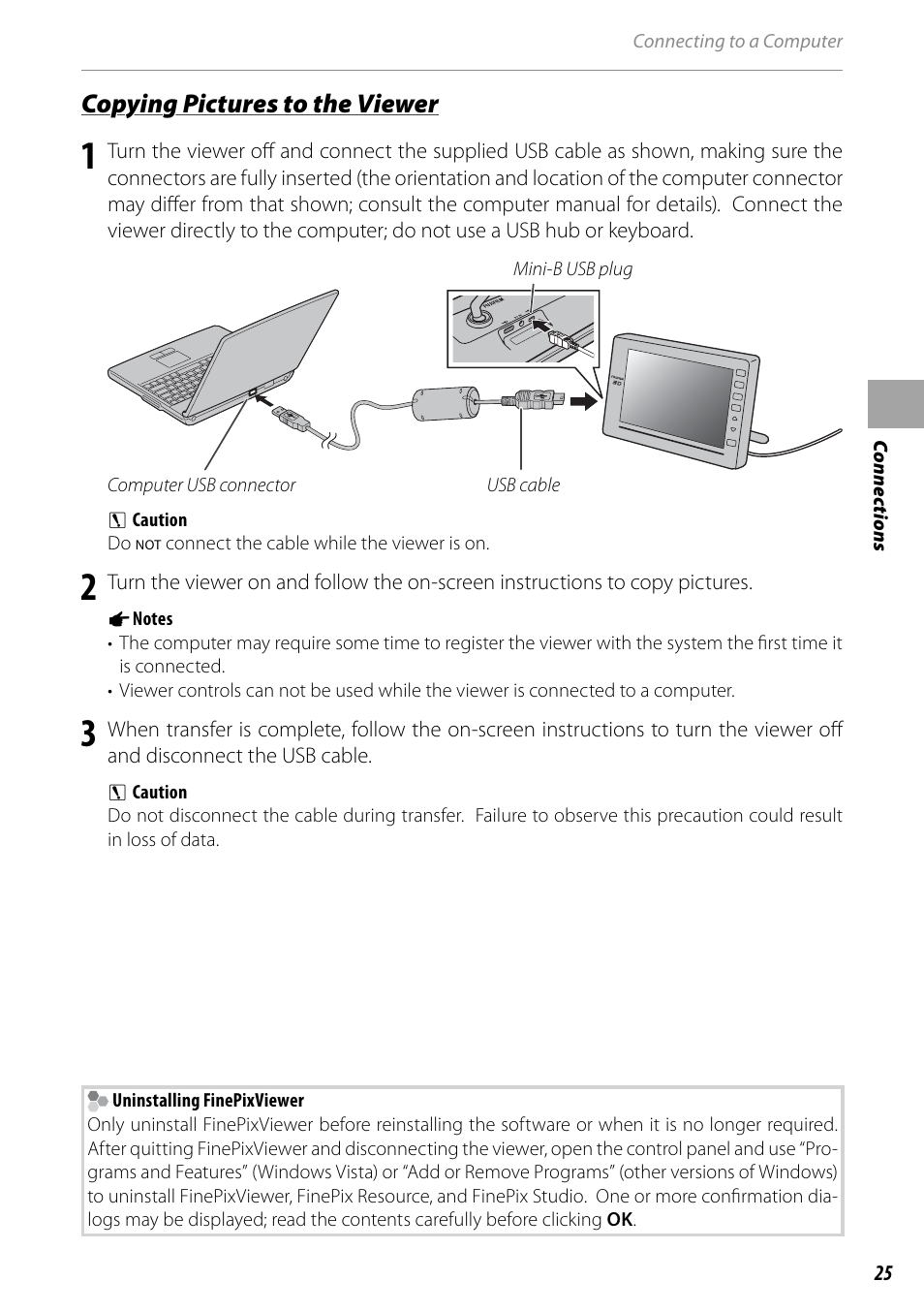 Copying pictures to the viewer | FujiFilm BL00969-200 User Manual | Page 33 / 44