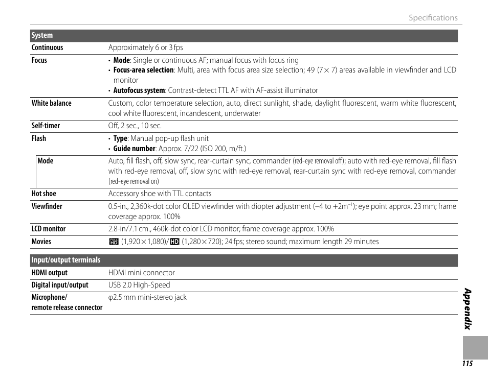 FujiFilm DIGITAL CAMERA X-E1 User Manual | Page 129 / 136