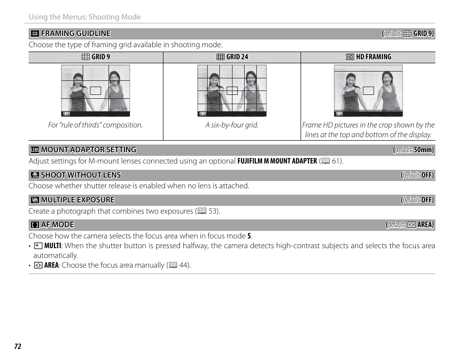 FujiFilm DIGITAL CAMERA X-E1 User Manual | Page 86 / 136