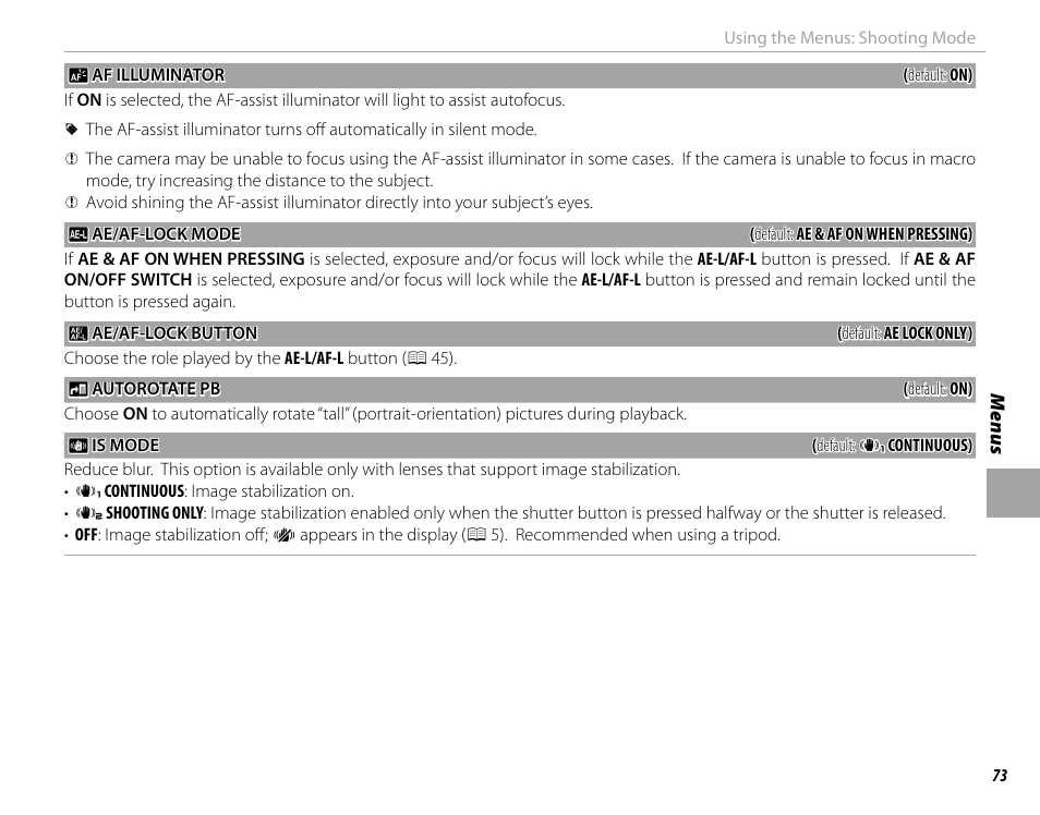 FujiFilm DIGITAL CAMERA X-E1 User Manual | Page 87 / 136