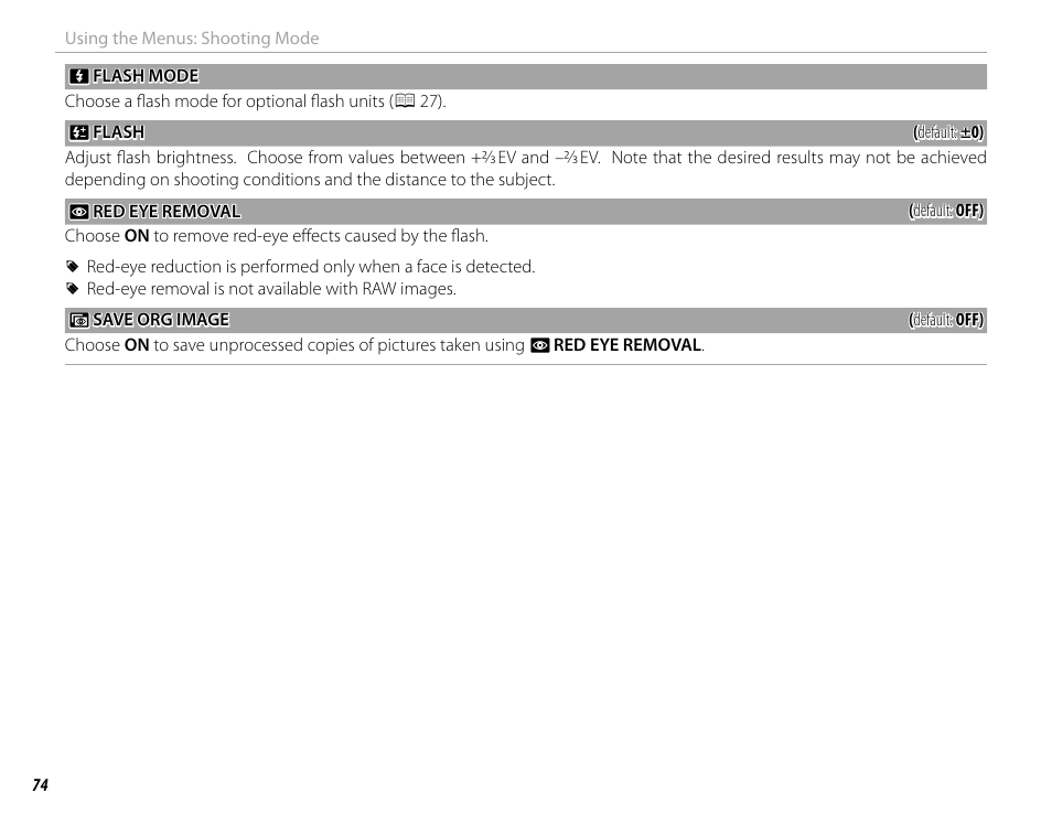 FujiFilm DIGITAL CAMERA X-E1 User Manual | Page 88 / 136