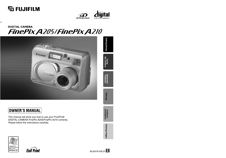 FujiFilm A210 User Manual | 43 pages