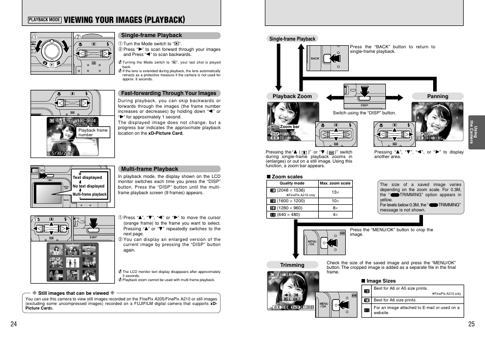 Viewing your images (playback) | FujiFilm A210 User Manual | Page 13 / 43