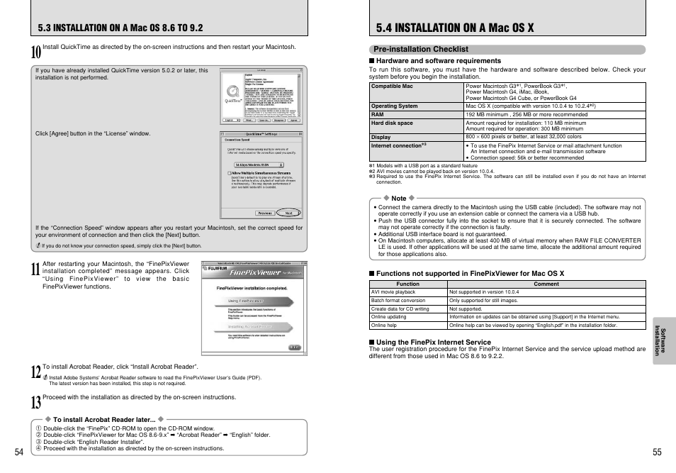 4 installation on a mac os x | FujiFilm A210 User Manual | Page 28 / 43