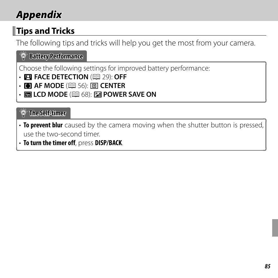 Appendix | FujiFilm FINEPIX  JZ200 series User Manual | Page 99 / 114