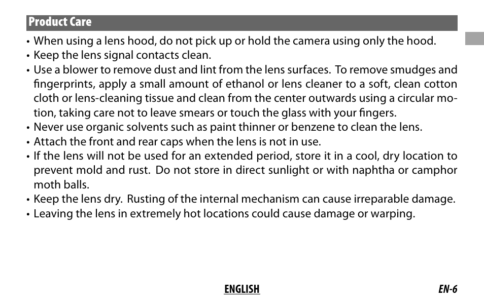 FujiFilm FUJINON LENS XF18MMF2 R User Manual | Page 13 / 112