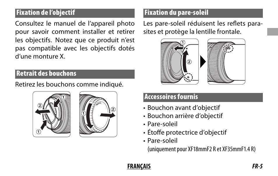 FujiFilm FUJINON LENS XF18MMF2 R User Manual | Page 19 / 112