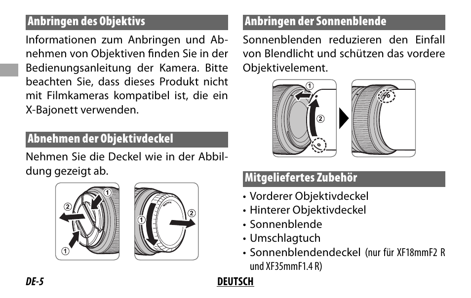 FujiFilm FUJINON LENS XF18MMF2 R User Manual | Page 26 / 112