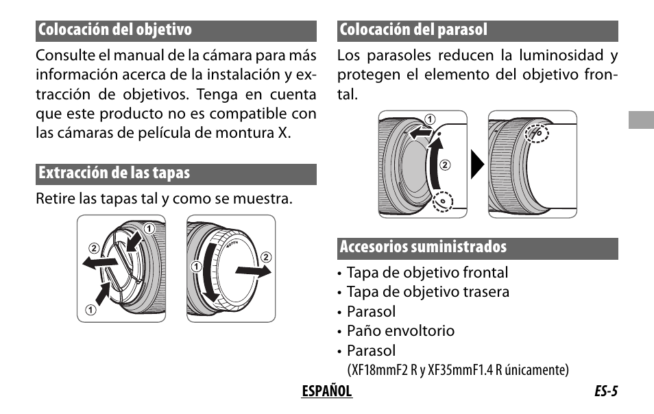 FujiFilm FUJINON LENS XF18MMF2 R User Manual | Page 33 / 112