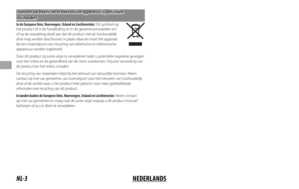Nl-3 nederlands | FujiFilm FUJINON LENS XF18MMF2 R User Manual | Page 38 / 112