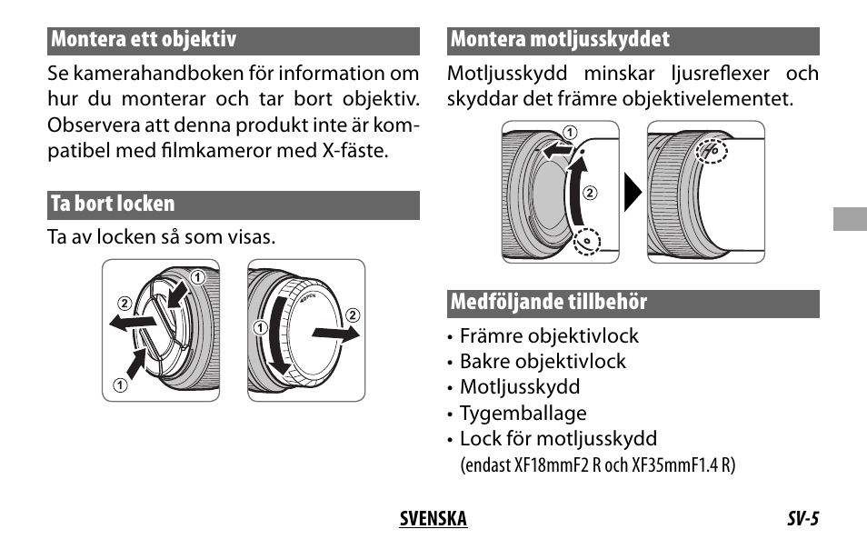 FujiFilm FUJINON LENS XF18MMF2 R User Manual | Page 47 / 112