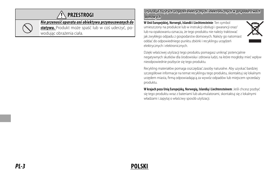 Pl-3 polski | FujiFilm FUJINON LENS XF18MMF2 R User Manual | Page 80 / 112