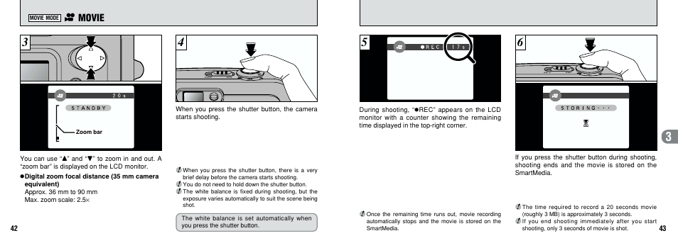 E movie | FujiFilm FinePix A201 User Manual | Page 22 / 44