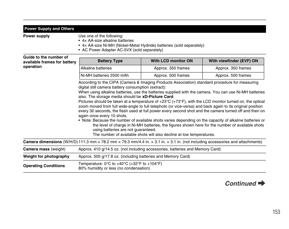 Continued q | FujiFilm FinePix BL00677-200(1) User Manual | Page 153 / 166
