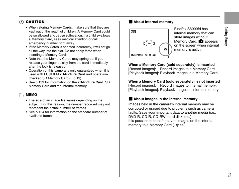 FujiFilm FinePix BL00677-200(1) User Manual | Page 21 / 166