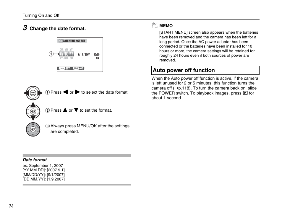 Auto power off function | FujiFilm FinePix BL00677-200(1) User Manual | Page 24 / 166