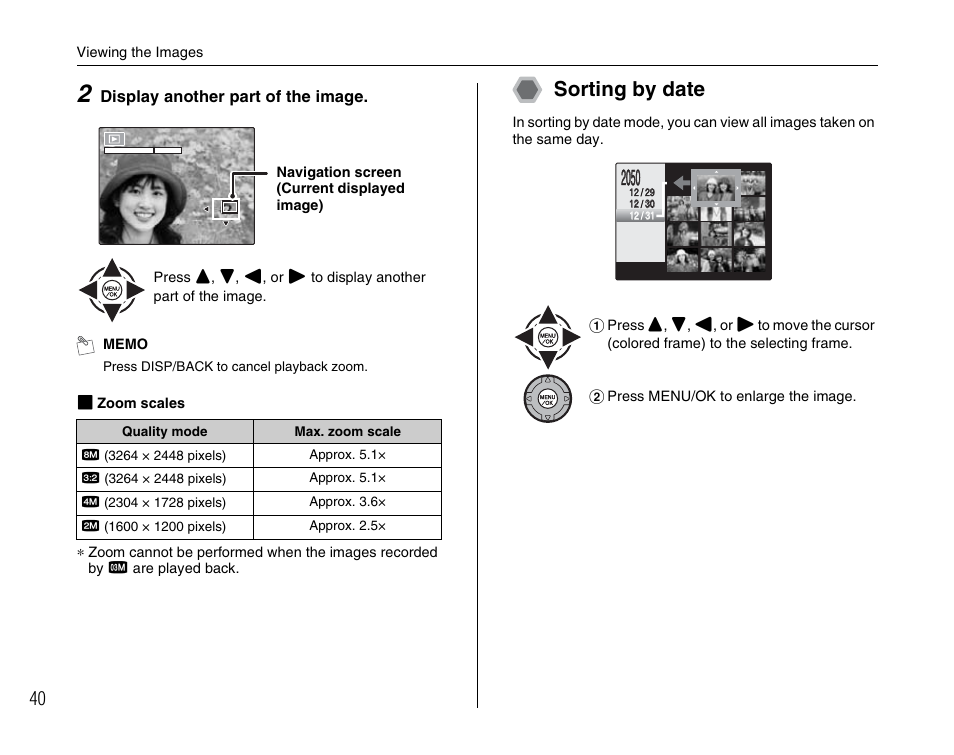 Sorting by date | FujiFilm FinePix BL00677-200(1) User Manual | Page 40 / 166