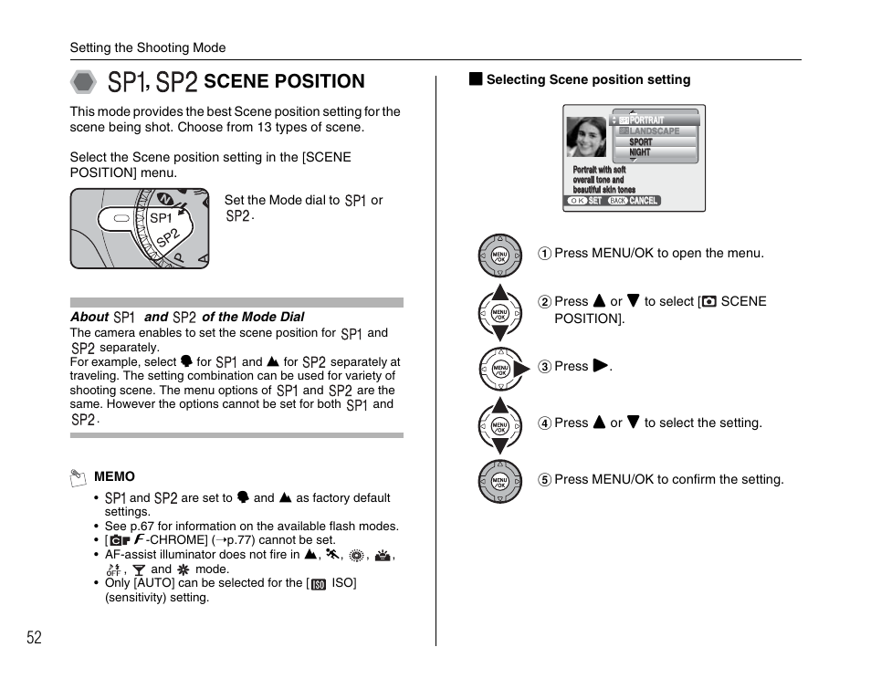 Scene position | FujiFilm FinePix BL00677-200(1) User Manual | Page 52 / 166