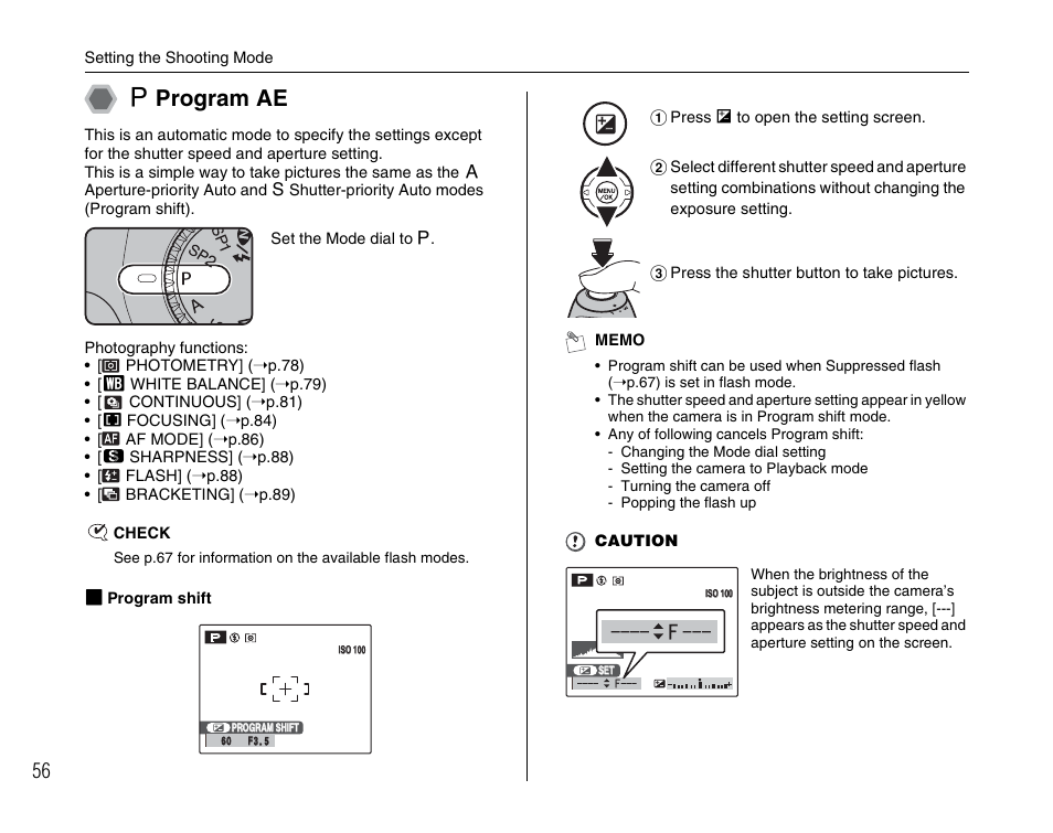 N program ae | FujiFilm FinePix BL00677-200(1) User Manual | Page 56 / 166