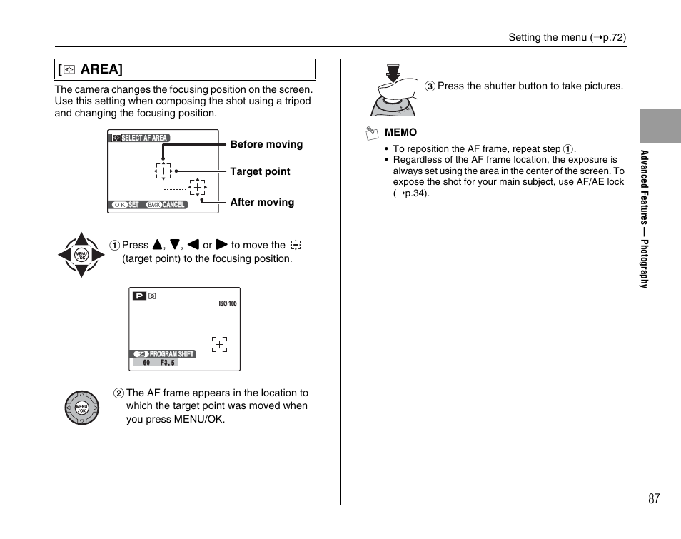 Area | FujiFilm FinePix BL00677-200(1) User Manual | Page 87 / 166