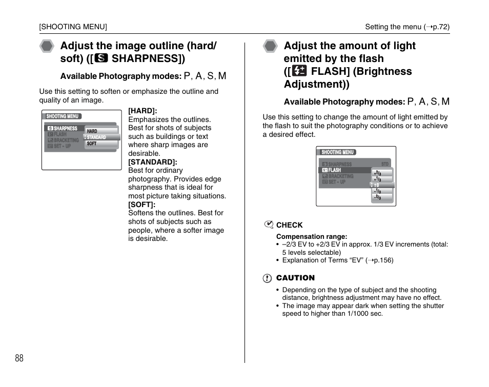 Available photography modes: n, <, m | FujiFilm FinePix BL00677-200(1) User Manual | Page 88 / 166