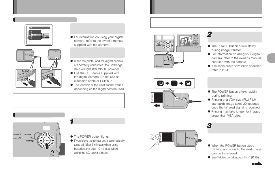 Printing - pictbridge | FujiFilm MP-300 User Manual | Page 15 / 27