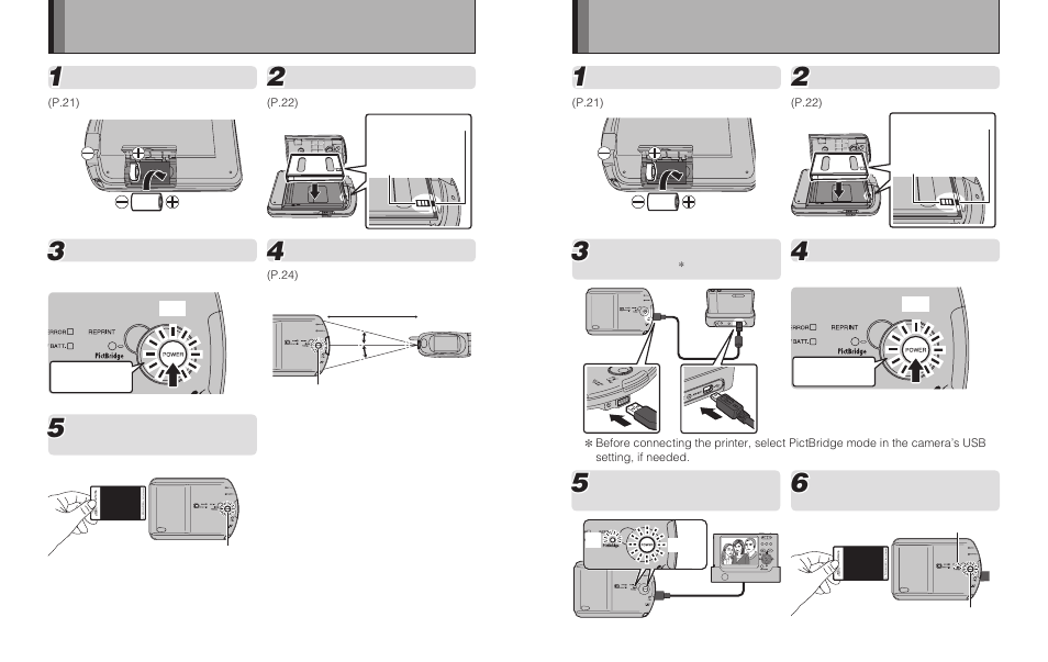 Quick start guide - infrared communication, Quick start guide - pictbridge | FujiFilm MP-300 User Manual | Page 4 / 27