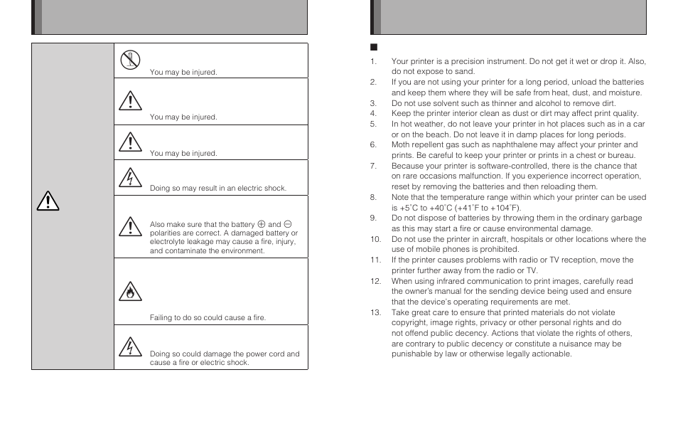 Handling & care | FujiFilm MP-300 User Manual | Page 7 / 27