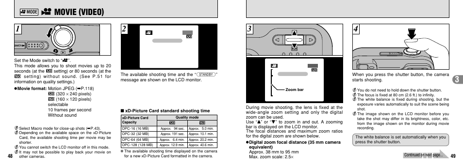 T movie (video) | FujiFilm 2650 User Manual | Page 25 / 63