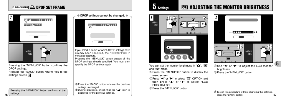 G adjusting the monitor brightness | FujiFilm 2650 User Manual | Page 34 / 63