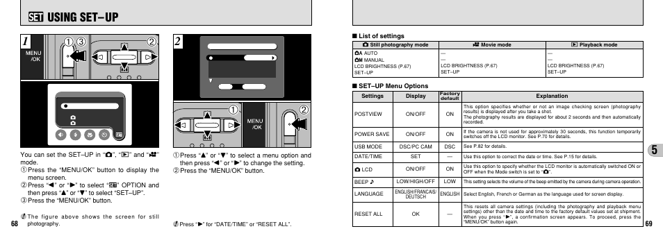 G using set–up | FujiFilm 2650 User Manual | Page 35 / 63