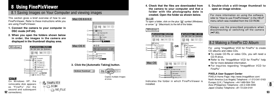 8 using finepixviewer, 2 making a finepix cd album | FujiFilm 2650 User Manual | Page 47 / 63