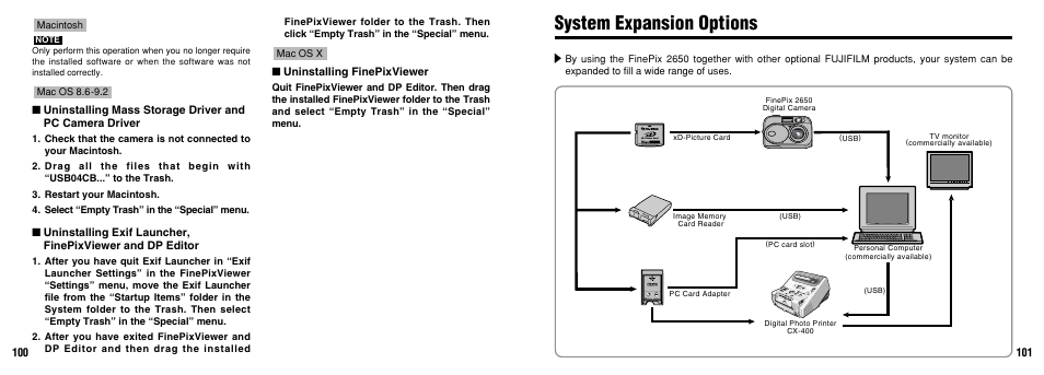 System expansion options | FujiFilm 2650 User Manual | Page 51 / 63