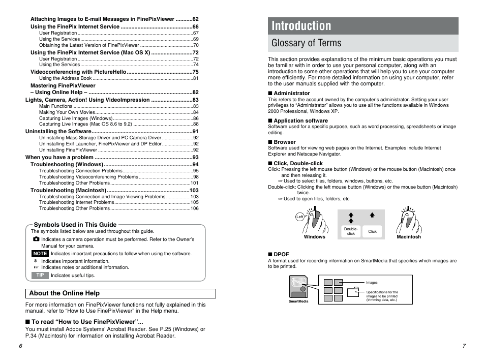 Introduction, Glossary of terms | FujiFilm FINEPIX EX3.1 User Manual | Page 4 / 55