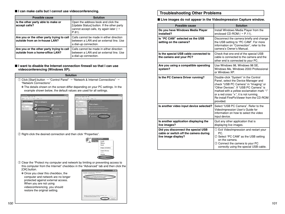 Troubleshooting other problems | FujiFilm FINEPIX EX3.1 User Manual | Page 51 / 55