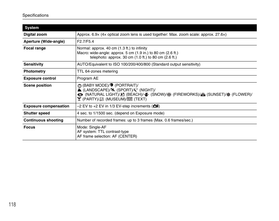 FujiFilm F480/F485 User Manual | Page 118 / 134