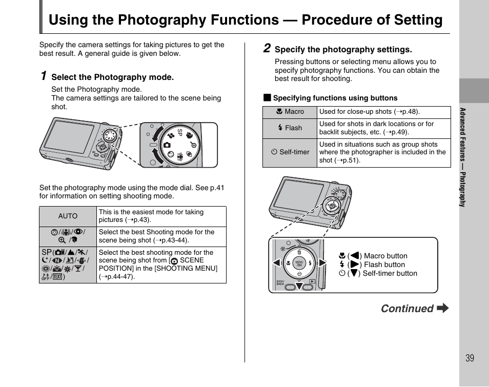 Continued q | FujiFilm F480/F485 User Manual | Page 39 / 134