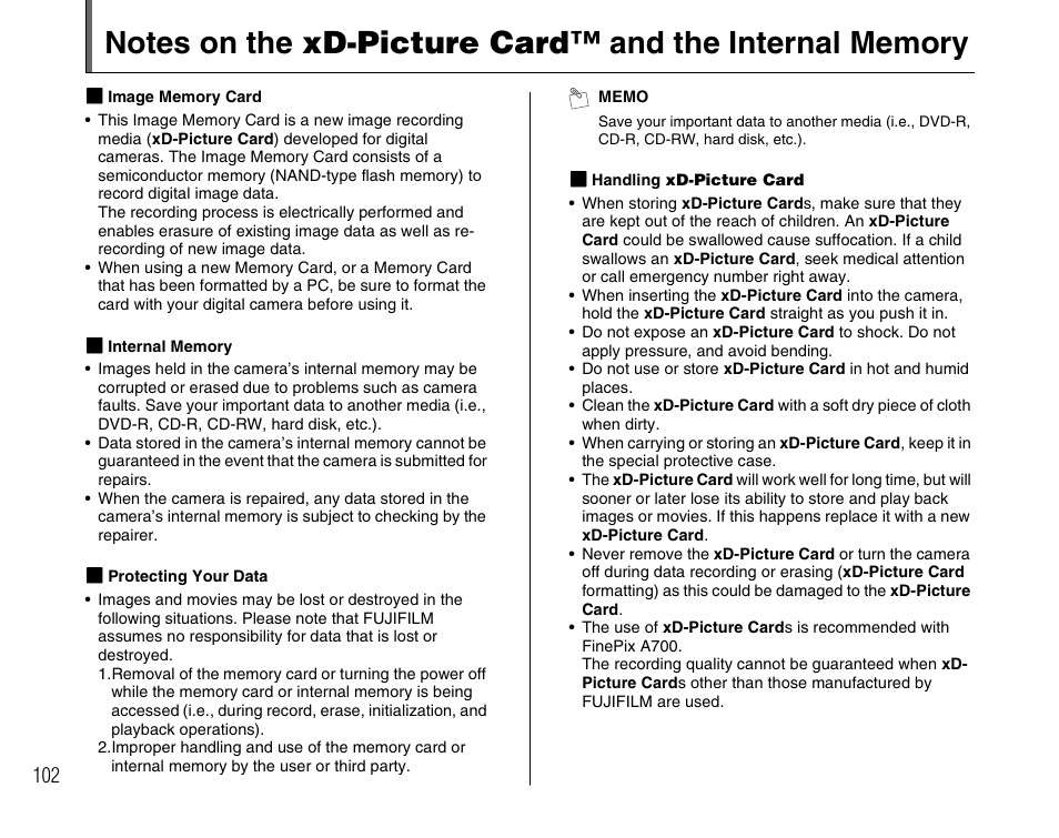 FujiFilm FinePix A700 User Manual | Page 102 / 132