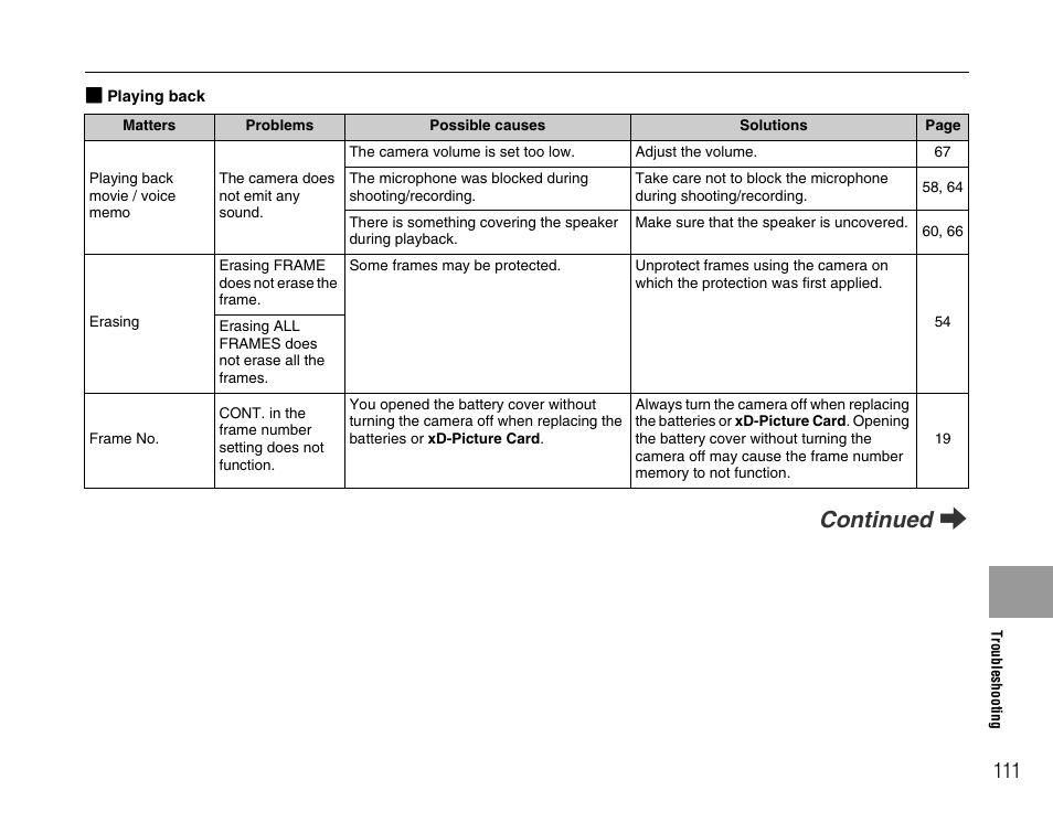 Continued q | FujiFilm FinePix A700 User Manual | Page 111 / 132