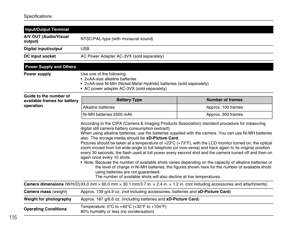 FujiFilm FinePix A700 User Manual | Page 116 / 132