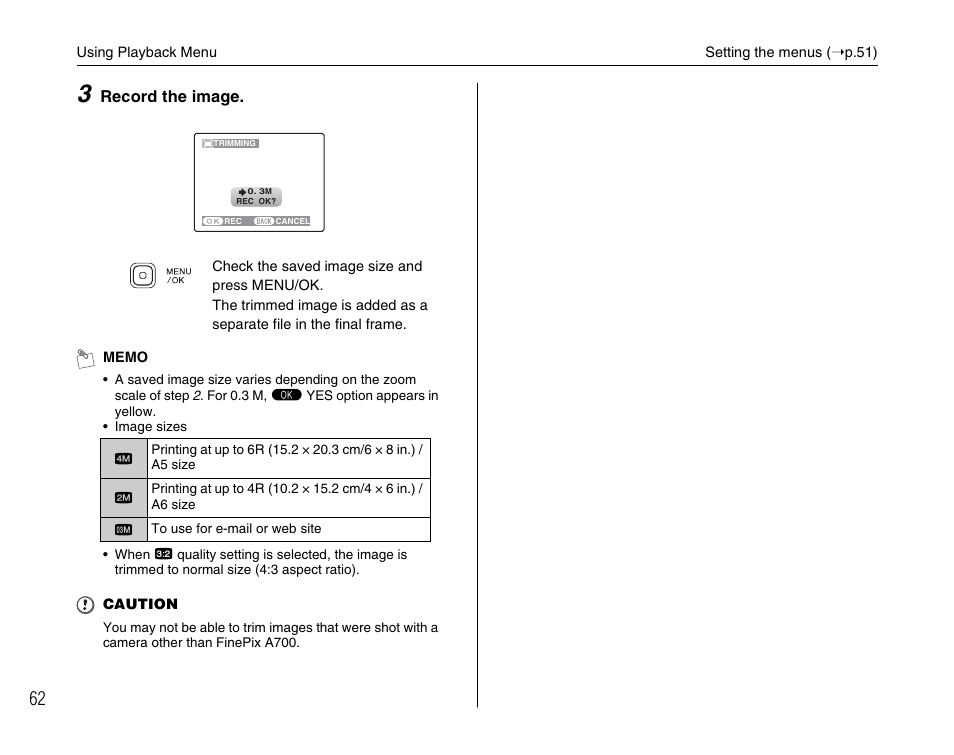 FujiFilm FinePix A700 User Manual | Page 62 / 132