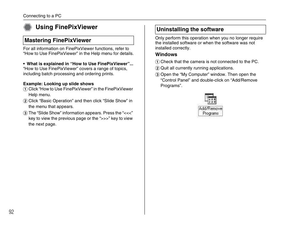 Using finepixviewer | FujiFilm FinePix A700 User Manual | Page 92 / 132