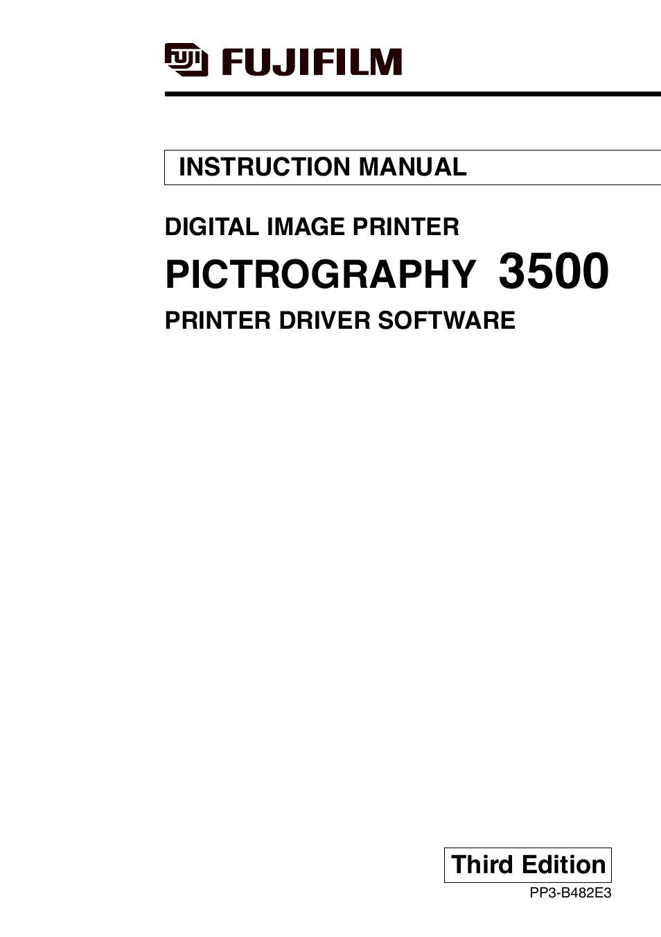 FujiFilm PICTOGRAPHY 3500 User Manual | 63 pages