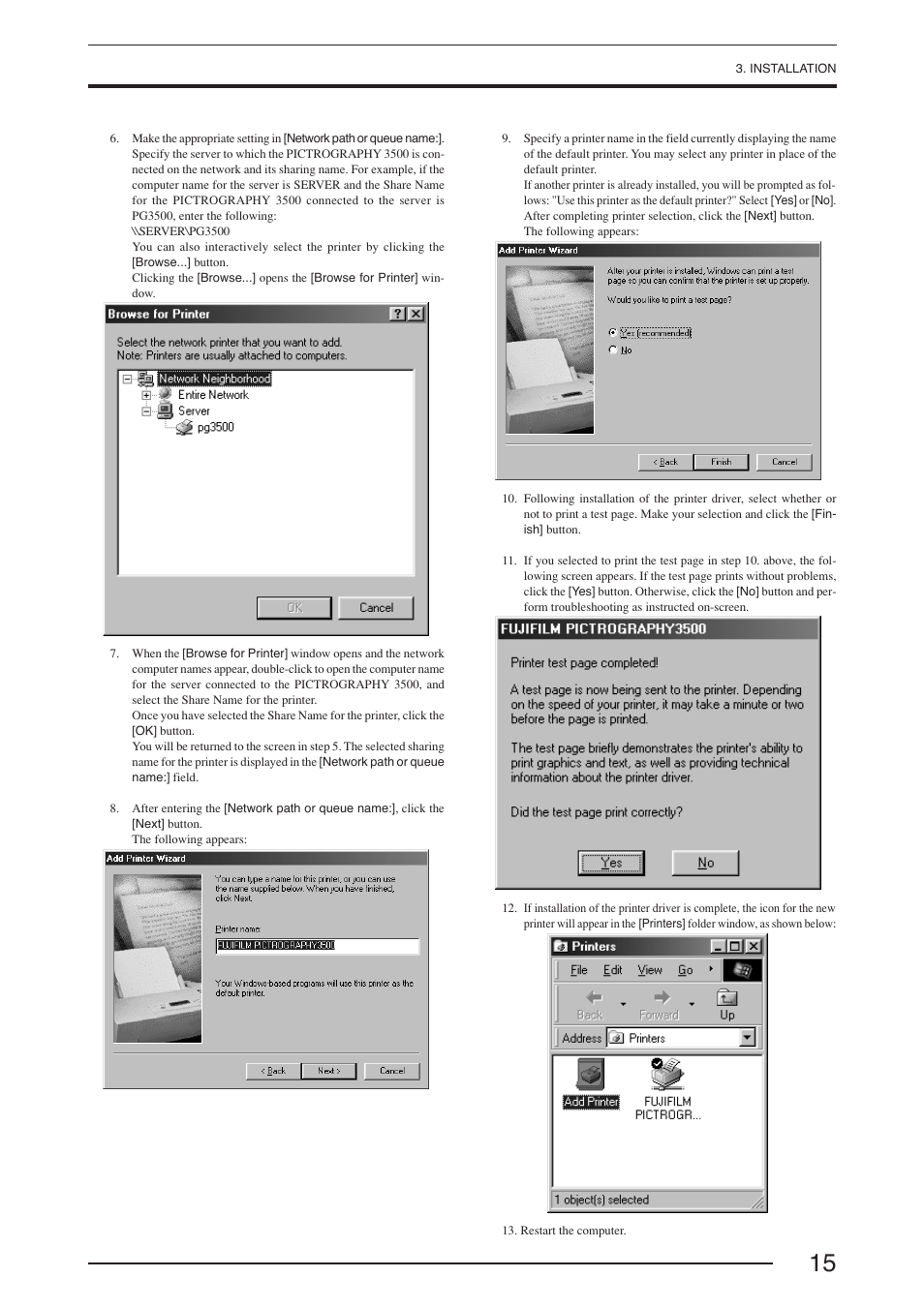 FujiFilm PICTOGRAPHY 3500 User Manual | Page 17 / 63