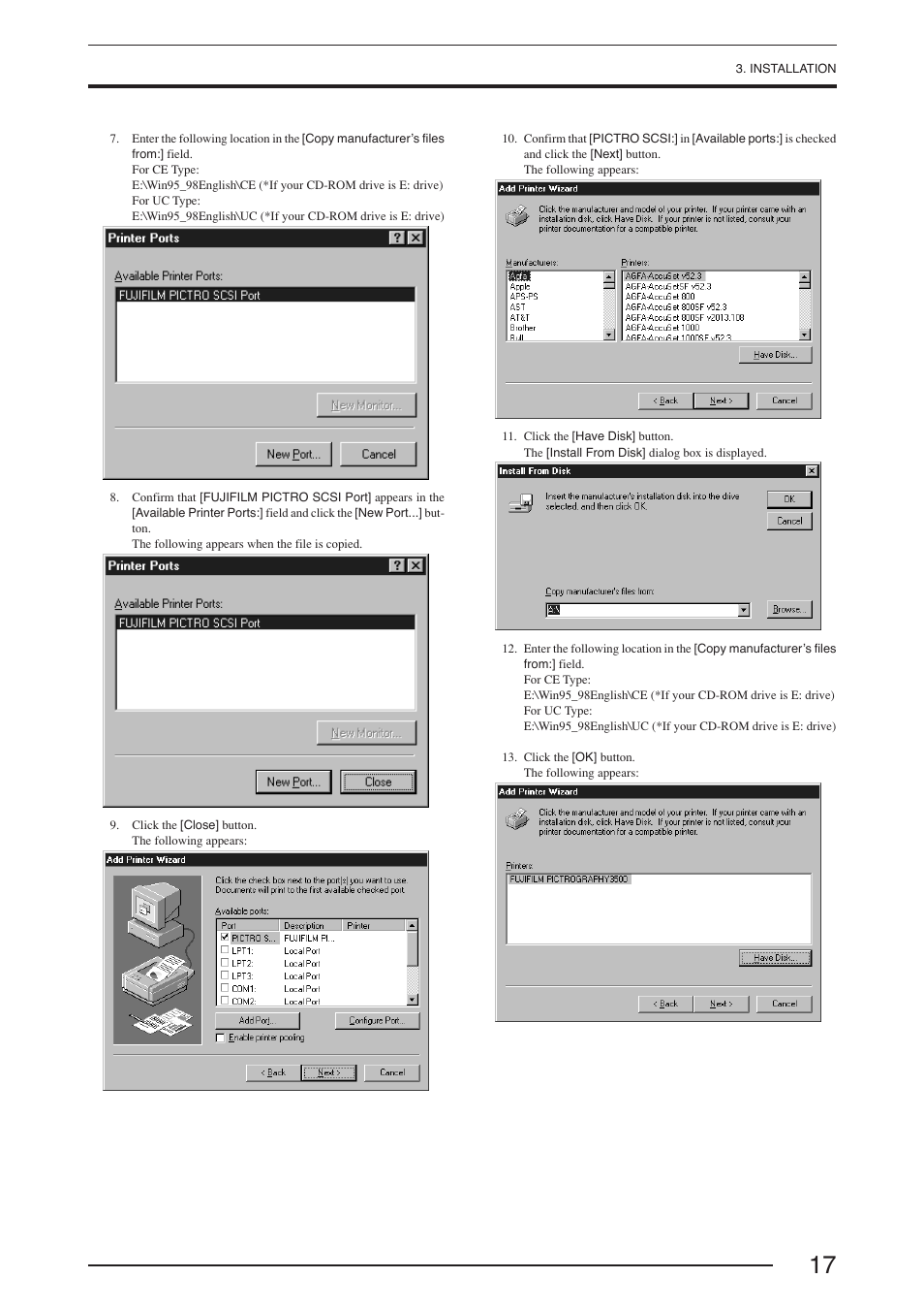 FujiFilm PICTOGRAPHY 3500 User Manual | Page 19 / 63