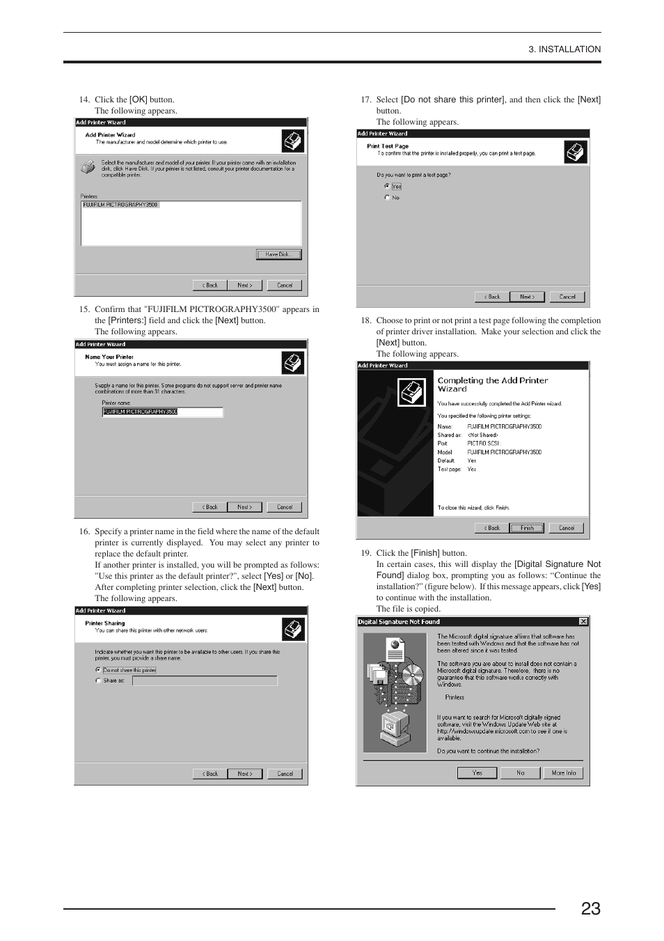 FujiFilm PICTOGRAPHY 3500 User Manual | Page 25 / 63