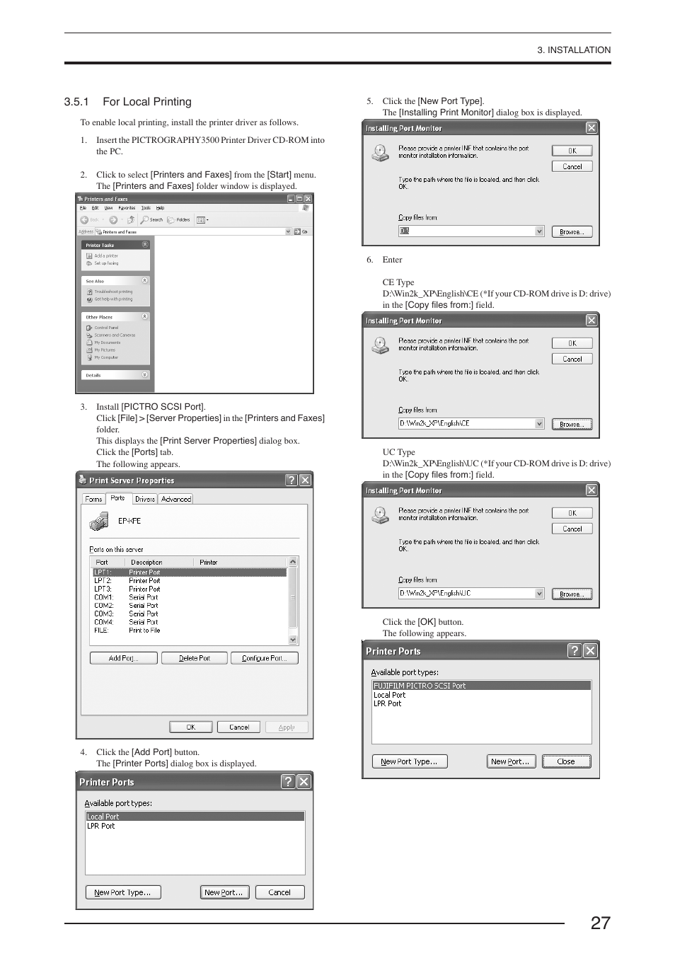 1 for local printing | FujiFilm PICTOGRAPHY 3500 User Manual | Page 29 / 63