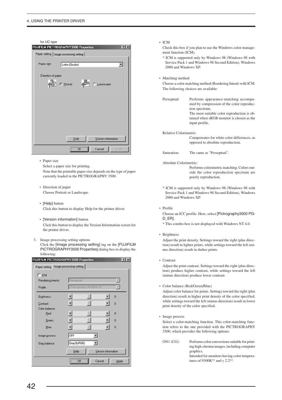 FujiFilm PICTOGRAPHY 3500 User Manual | Page 44 / 63