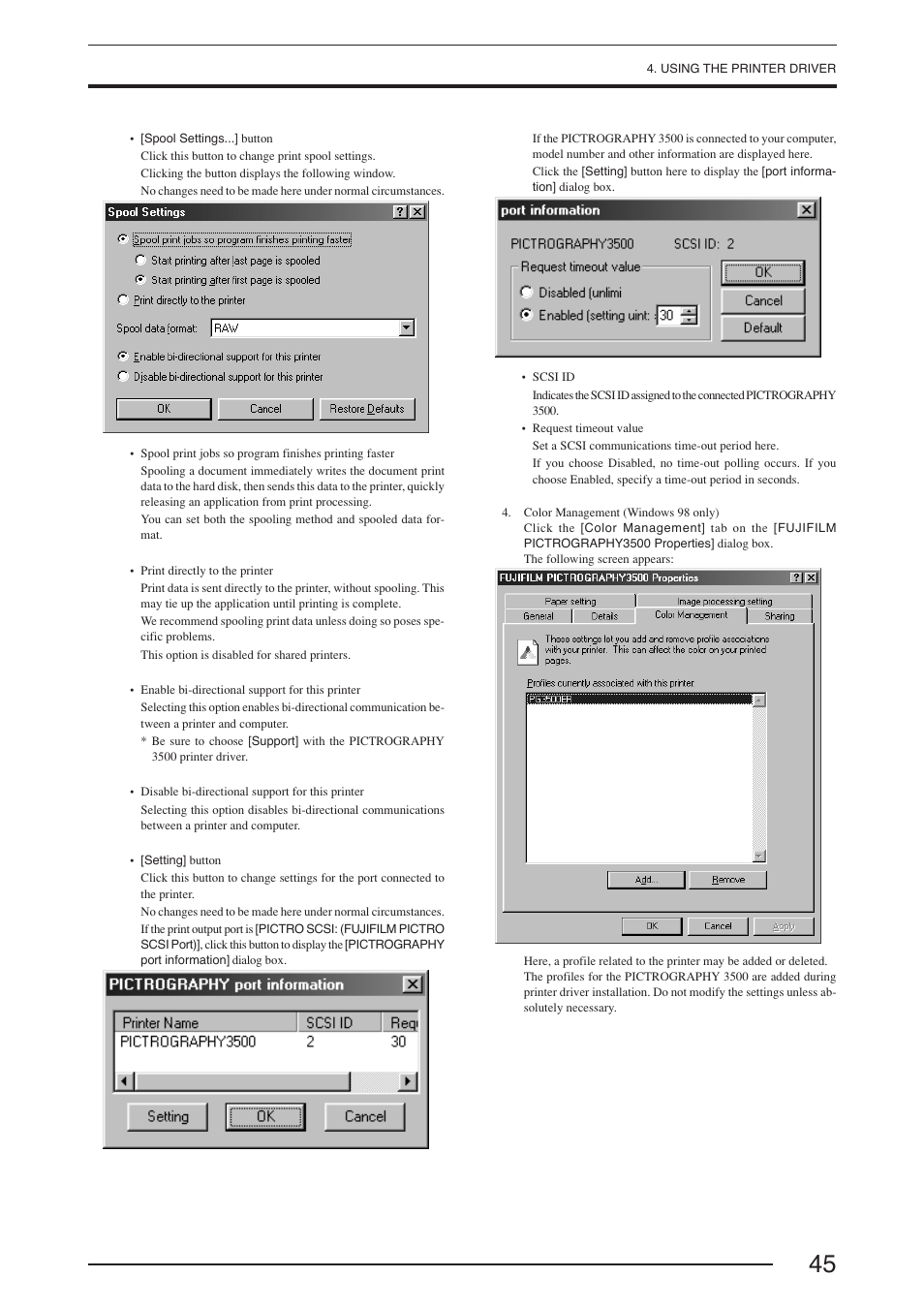 FujiFilm PICTOGRAPHY 3500 User Manual | Page 47 / 63