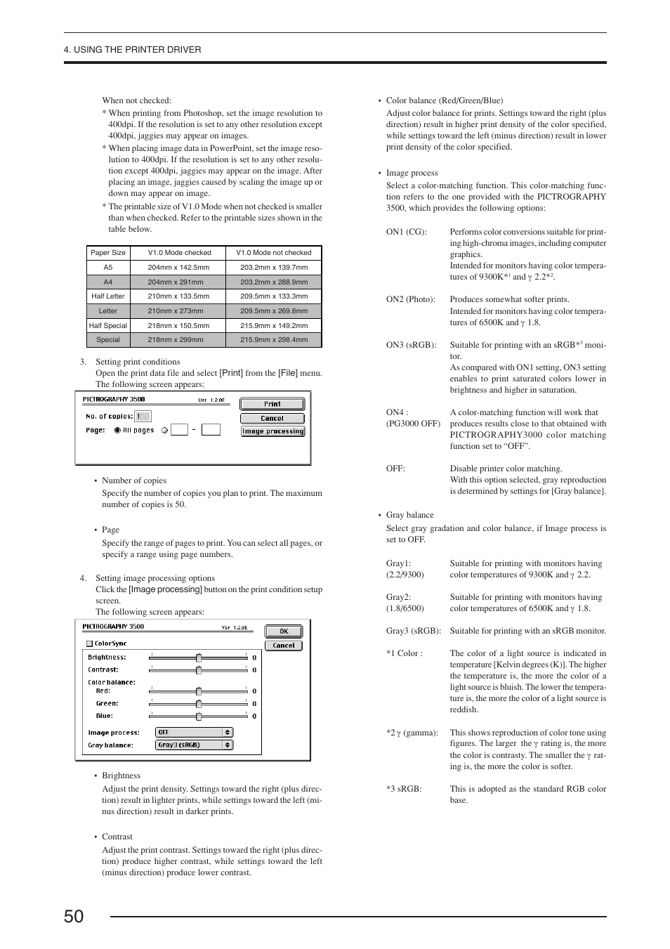 FujiFilm PICTOGRAPHY 3500 User Manual | Page 52 / 63